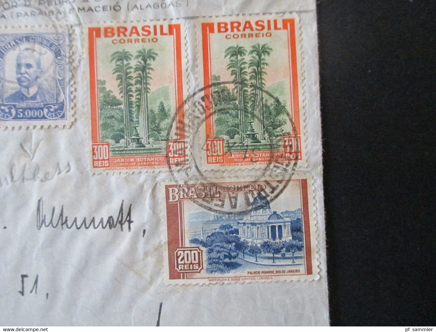 Brasilien 1937 Luftpost In Die Schweiz MiF Mit Fremdenverkehr Landschaften Umschlag Rene Hausheer Pernambuco - Covers & Documents