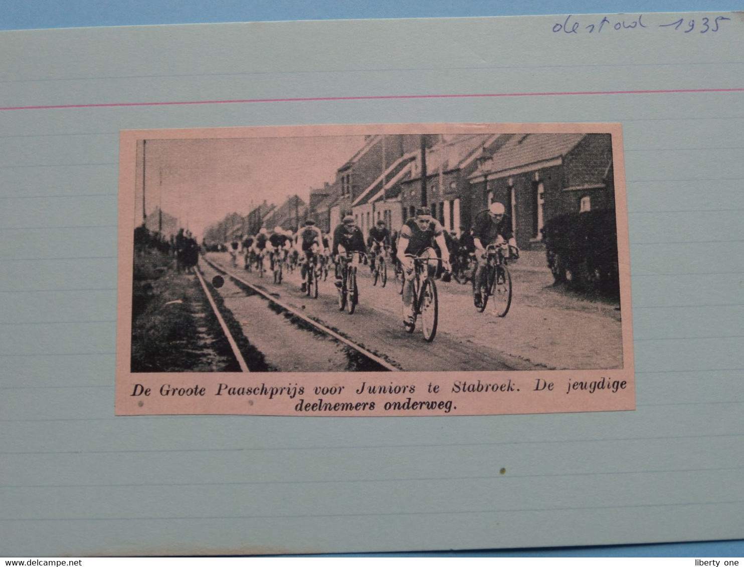 De Groote PAASCHPRIJS Juniors Te STABROEK : 1935 ( Zie Foto Voor Detail ) KRANTENARTIKEL ! - Cyclisme