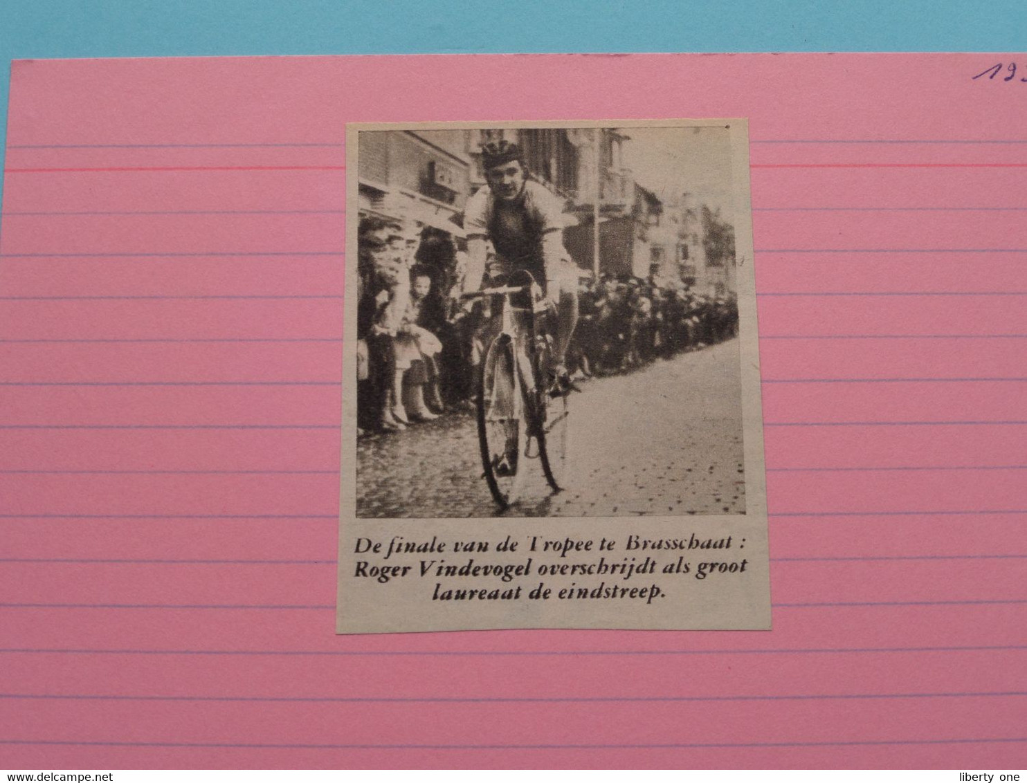 BRASSCHAAT : Roger VINDEVOGEL : 1957 ( Zie Foto Voor Detail ) KRANTENARTIKEL ! - Cyclisme