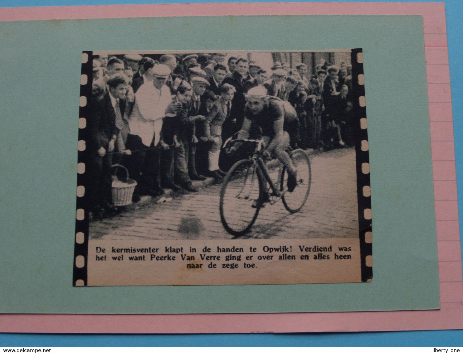 OPWIJK Met Kermisventer / Winnaar PEERKE Van VERRE : 19?? ( Zie Foto Voor Detail ) KRANTENARTIKEL ! - Cyclisme