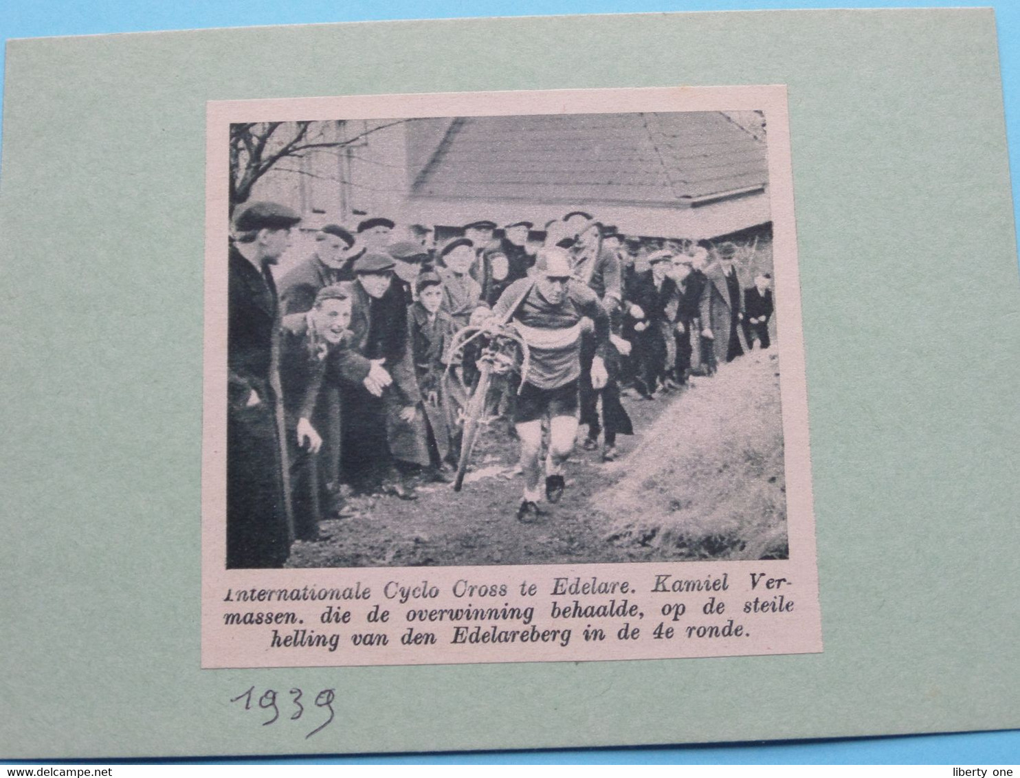 Int. CYCLO Cross Te EDELARE, Kamiel VERMASSEN Winnaar : 1939 ( Zie Foto Voor Detail ) KRANTENARTIKEL ! - Cyclisme