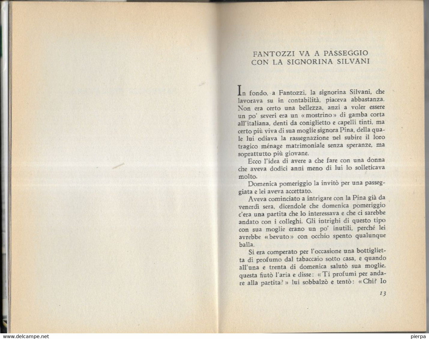 FANTOZZI - PAOLO VILLAGGIO - EDIZ. RIZZOLI 1972 - PAG 185 - FORMATO 14 X 22 - USATO BUONO STATO - Tales & Short Stories