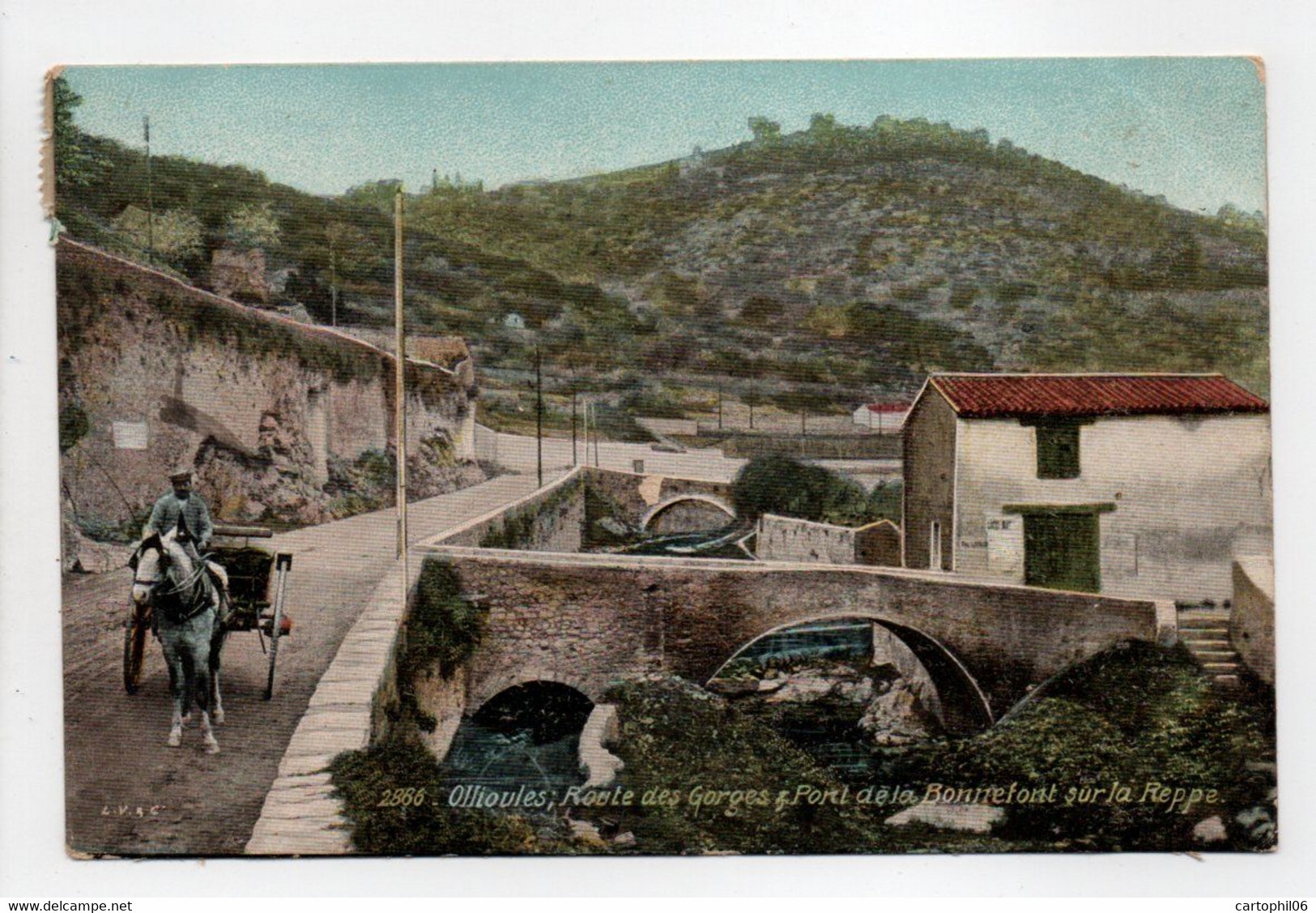 - CPA OLLIOULES (83) - Route Des Gorges 1910 - Pont De La Bonnefont Sur La Reppe - Photo L. V. 2886 - - Ollioules