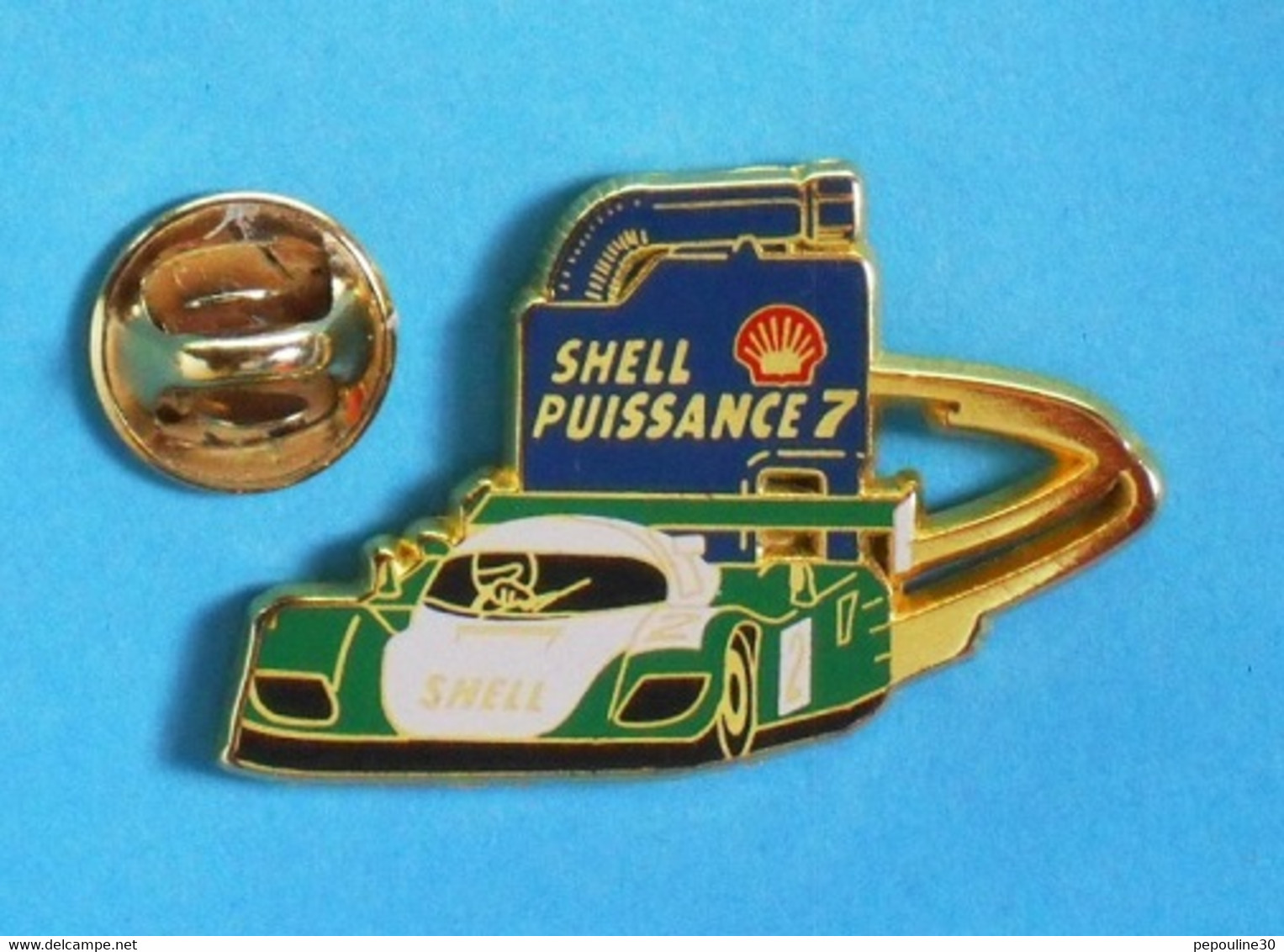 1 PIN'S //  ** PORSCHE PROTO / 24H DU MANS / SHELL PUISSANCE 7 ** . (Arthus Bertrand Paris) - Porsche