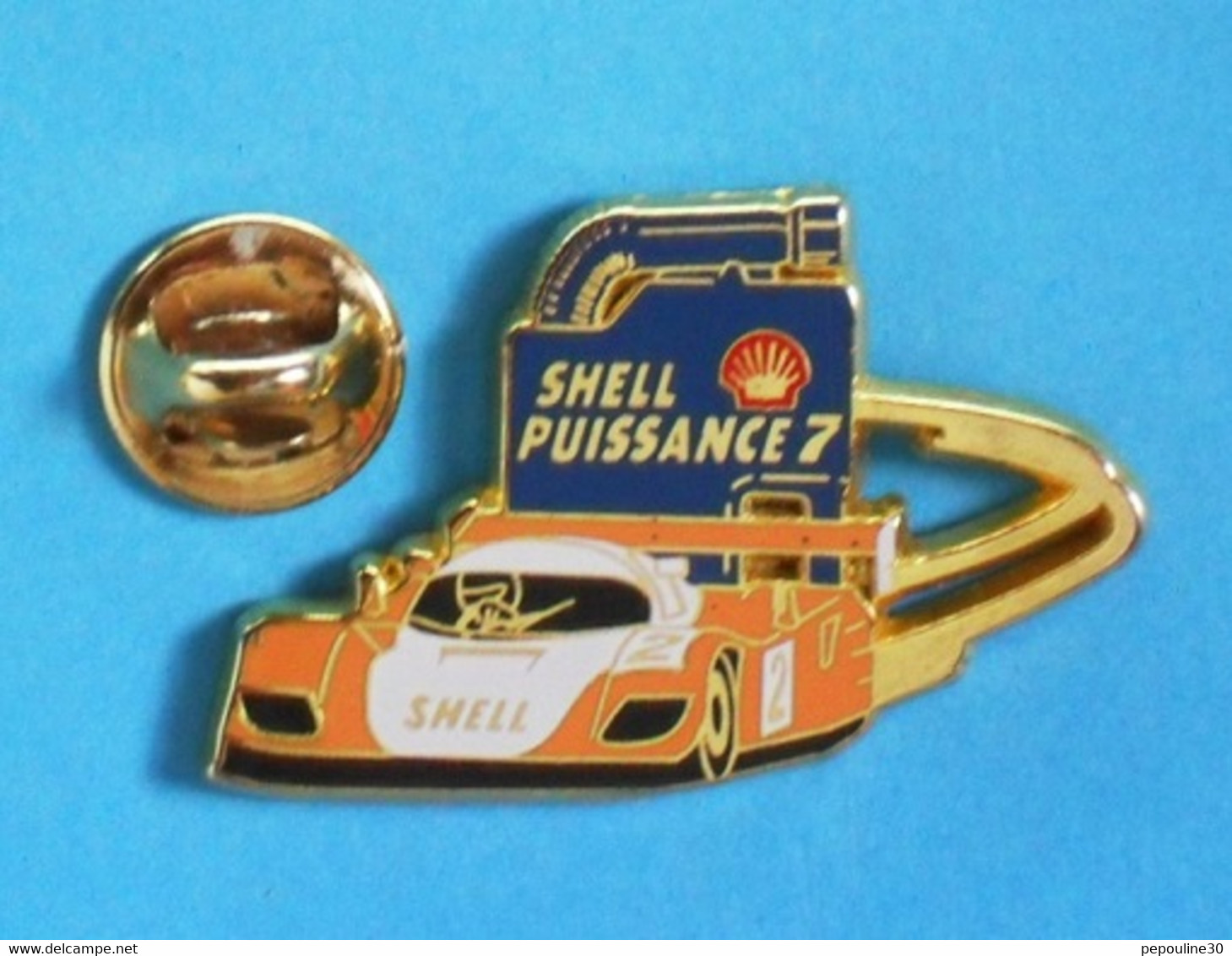 1 PIN'S //  ** PORSCHE PROTO / 24H DU MANS / SHELL PUISSANCE 7 ** . (Arthus Bertrand Paris) - Porsche