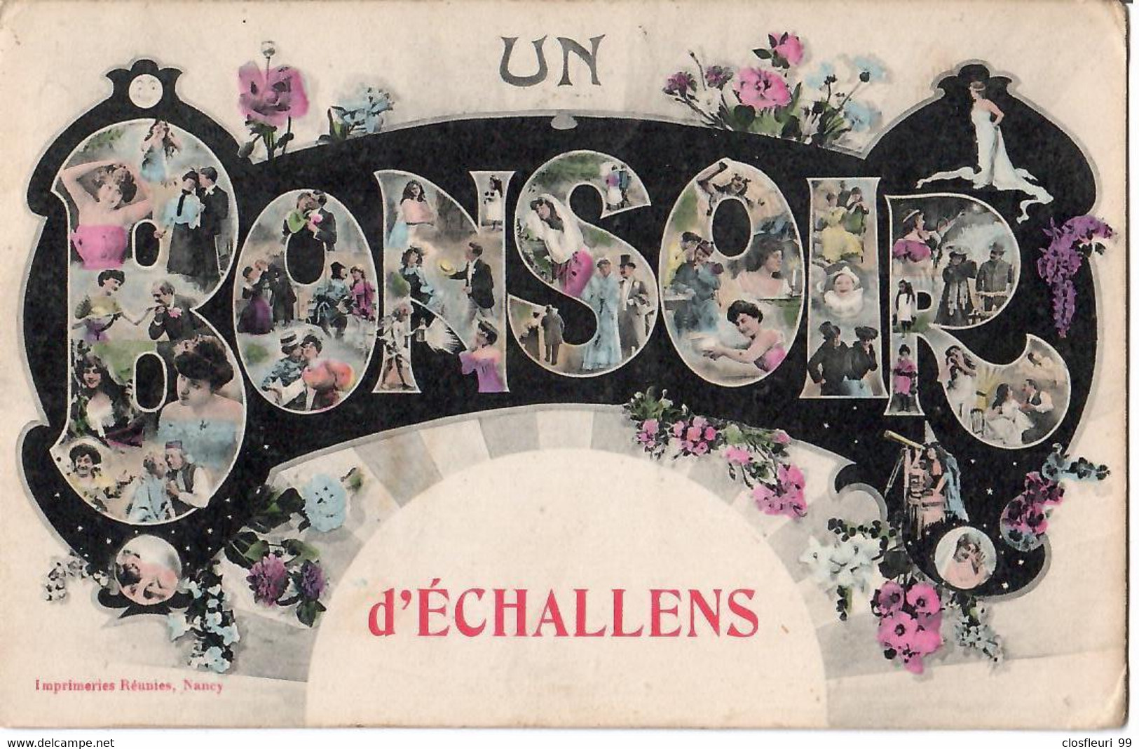 Un Bonsoir D'Echallens / Escadron Dr Dragron 110 / Stempel : Officiel, 1907 - Échallens