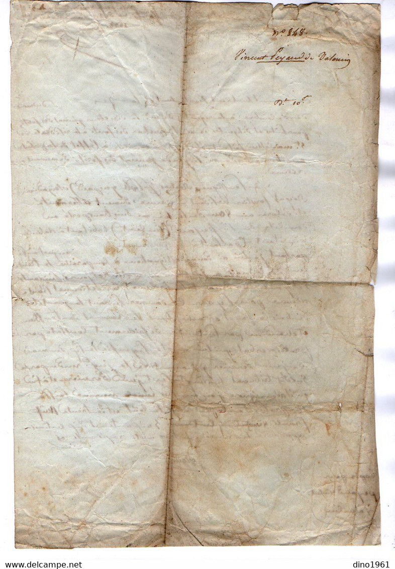 VP17.707 - MILITARIA - SAINT MARCELLIN X VALENCIN 1838 - 2 Documents Concernant Le Garde Forestier ROCHAS à VIENNE - Documentos