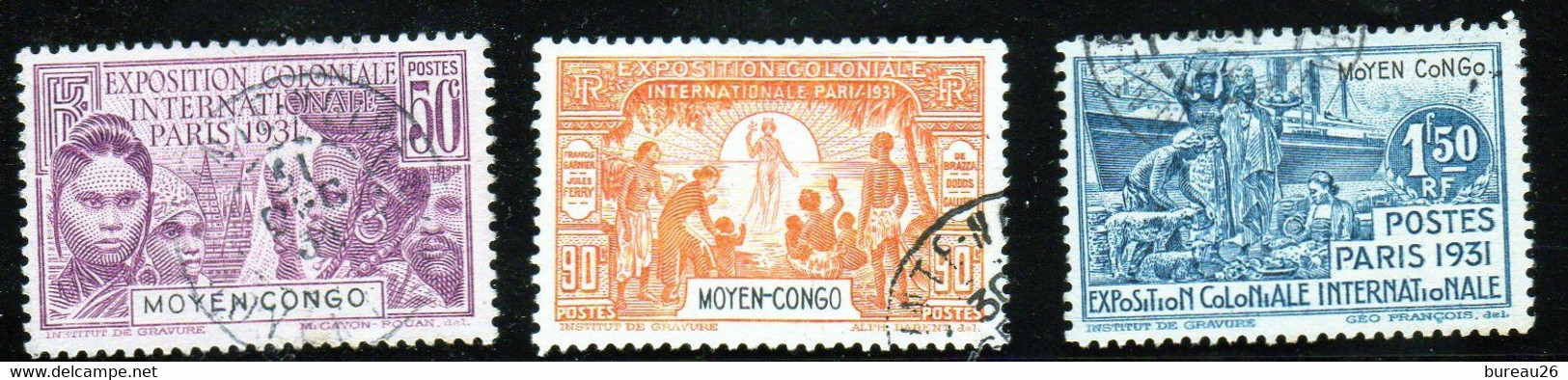 CONGO A 3 LOT Oblitérés Quelques Oblitérations Intéressantes - Used Stamps