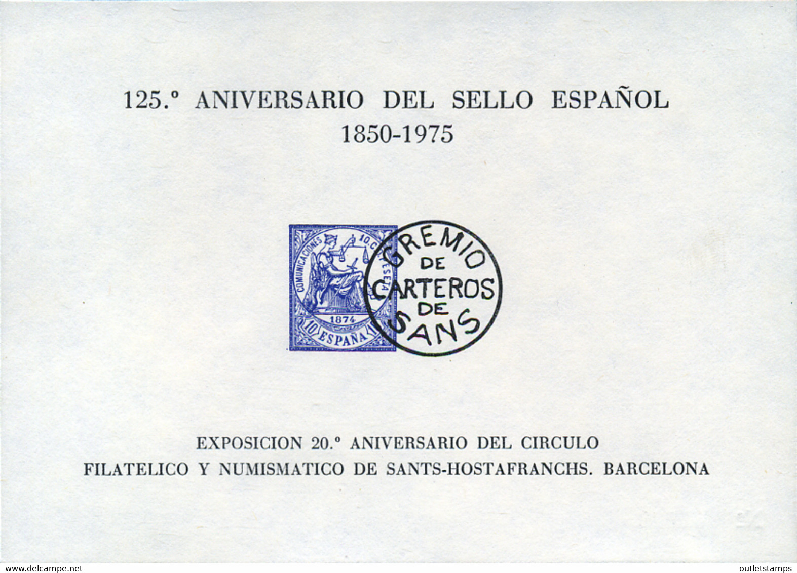 Ref. 273177 * NEW *  - SPAIN Vignettes . 1975. 125 ANNIVERSARY OF THE SPANISH SEAL. 125 ANIVERSARIO DEL SELLO ESPA�OL - Variedades & Curiosidades