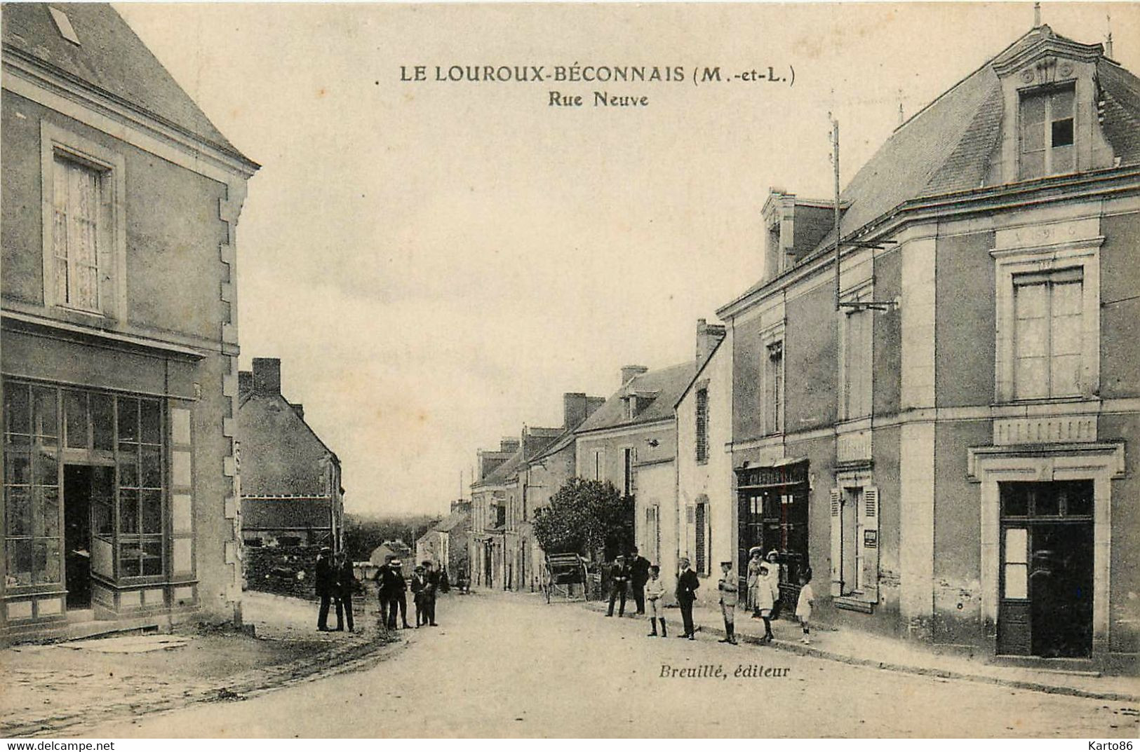 Le Louroux Béconnais * La Rue Neuve * Villageois - Le Louroux Beconnais
