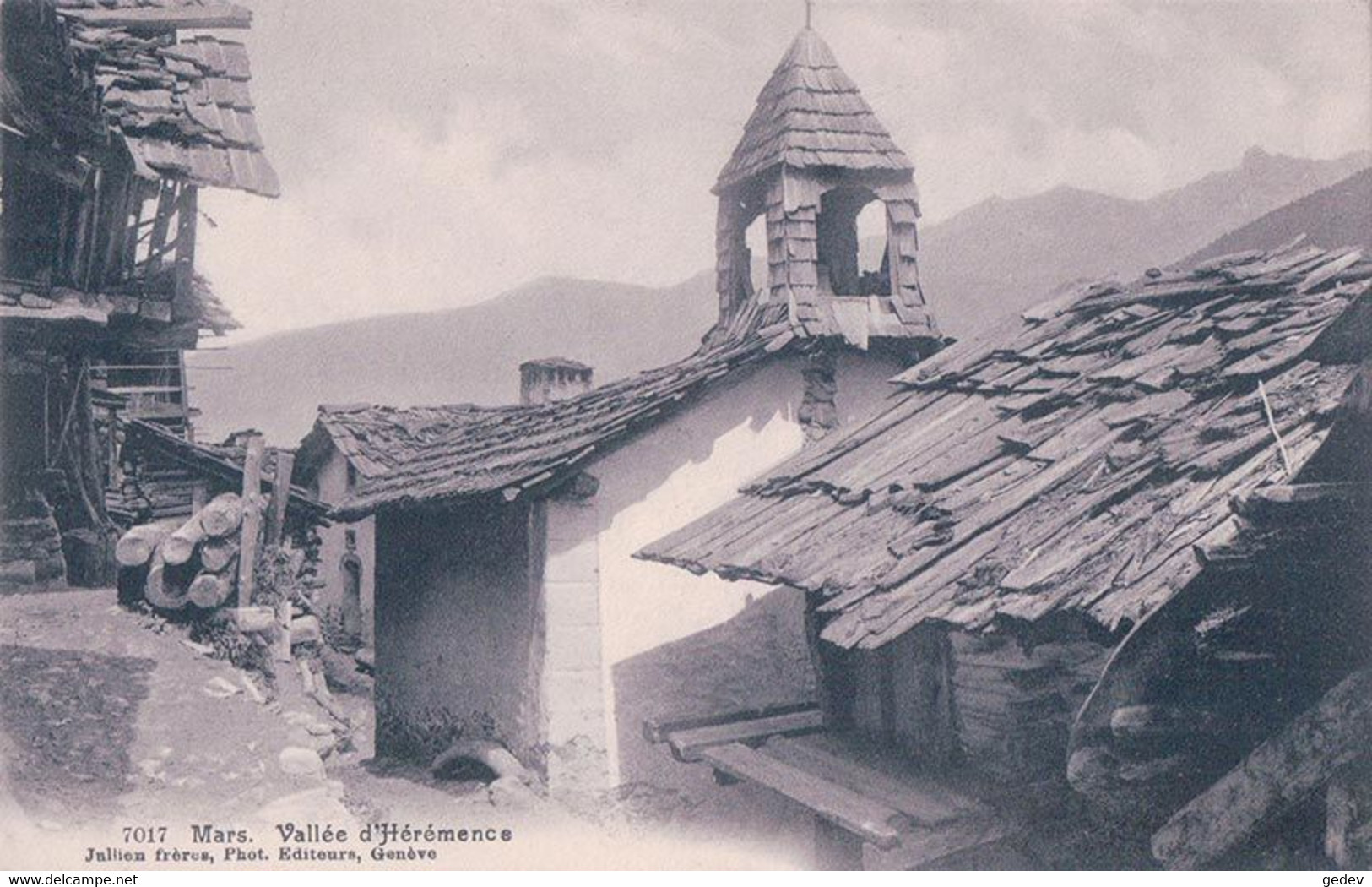 Vallée D'Hérémence VS, Mars Hameau D'Hérémence, Chalets Et Chapelle (7017) - Hérémence