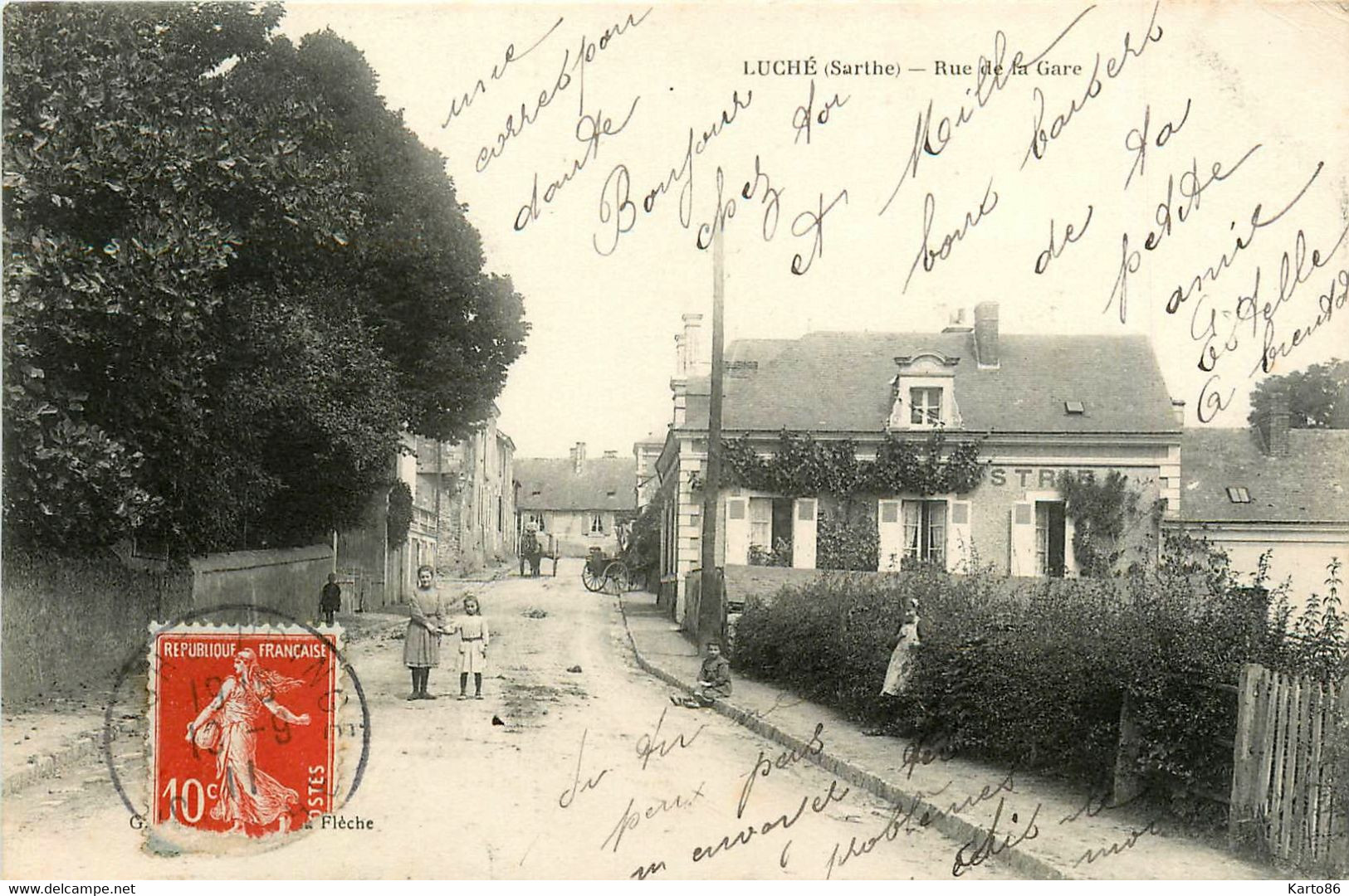 Luché * La Rue De La Gare - Luche Pringe