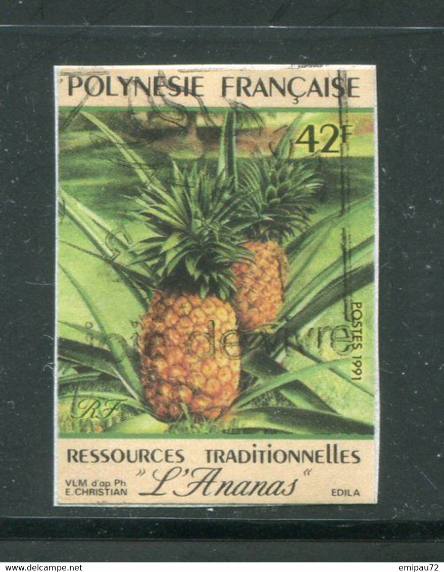 POLYNESIE- Adhésif Y&T N°374- Oblitéré (fruits) - Used Stamps