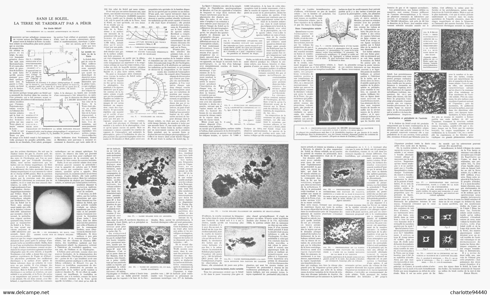 LA CONSTITUTION DU SOLEIL  1923 - Sterrenkunde