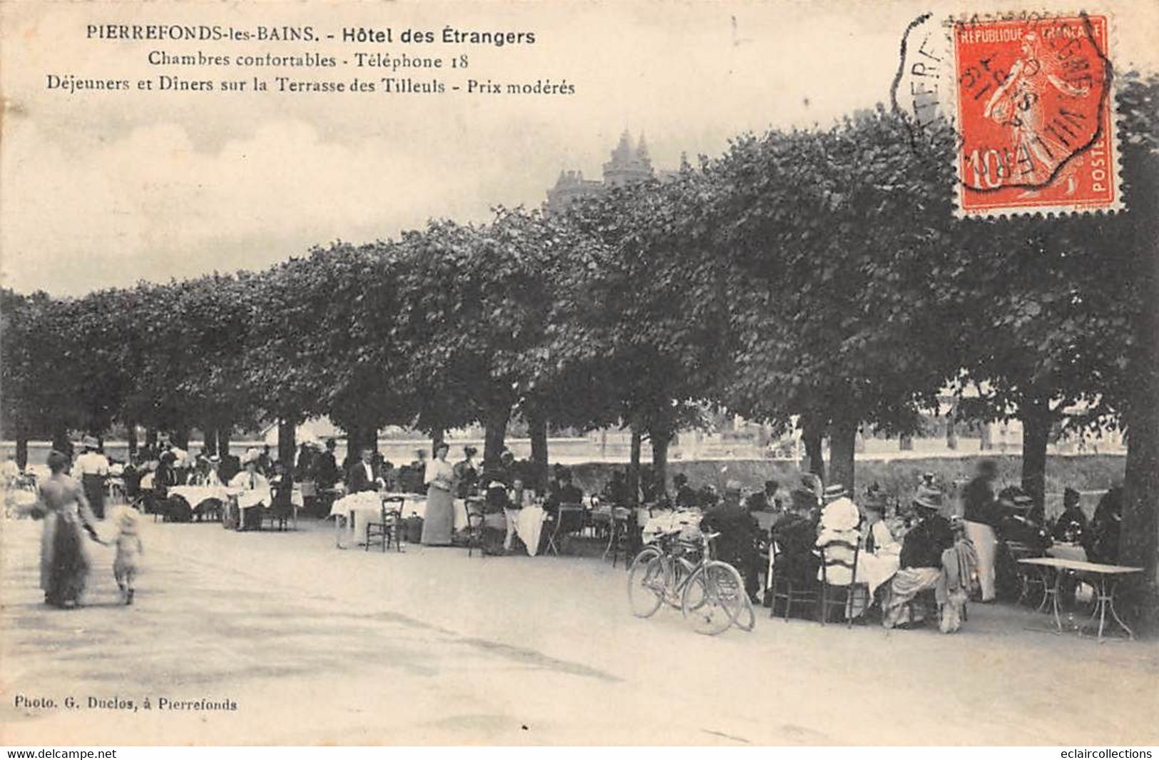 Pierrefonds         60         Hôtel Des Etrangers. Déjeuner Sur La Terrasse            (voir Scan) - Pierrefonds