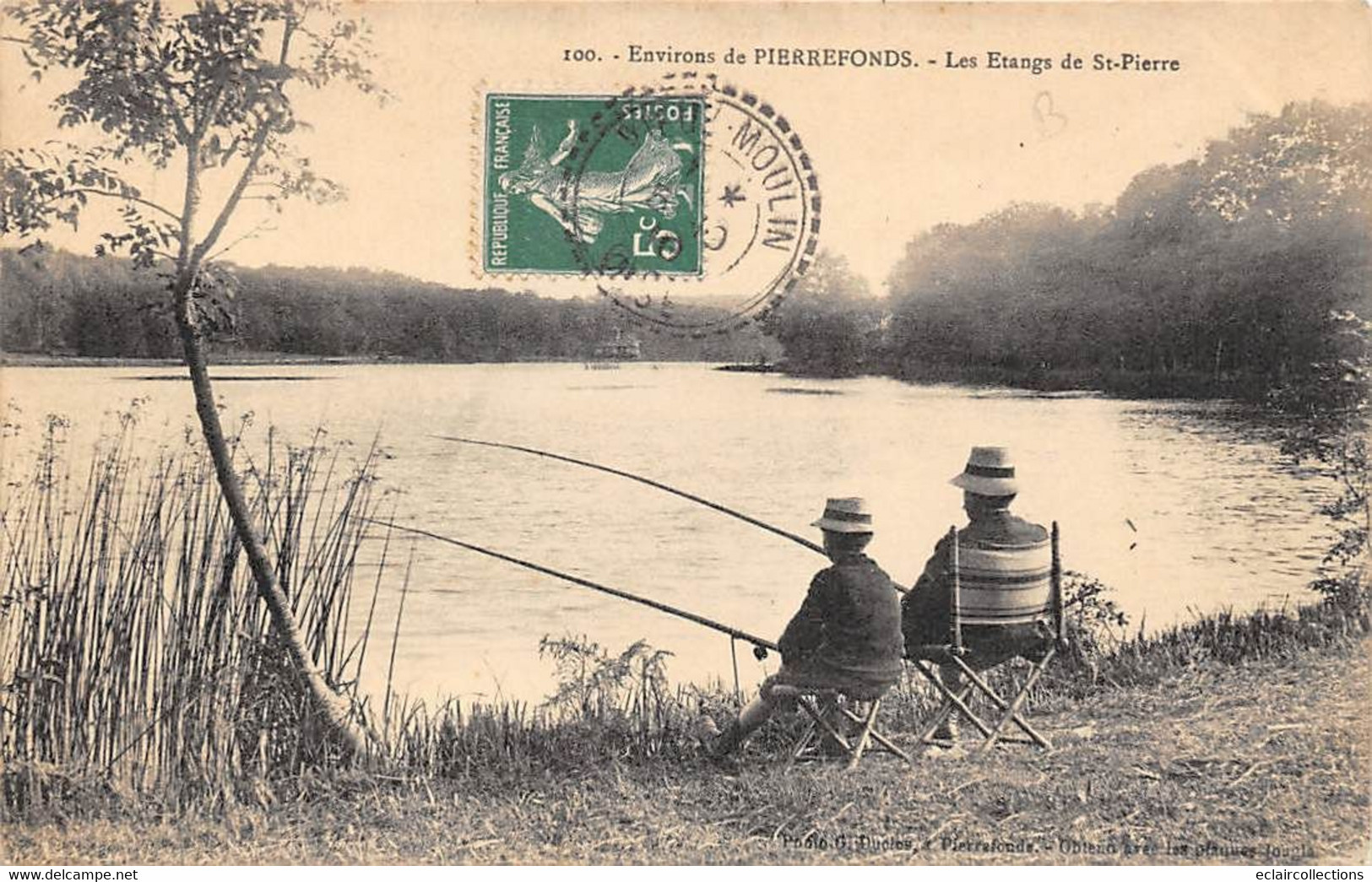 Pierrefonds         60         Les étangs De St Pierre. Pêcheurs A La Ligne       (voir Scan) - Pierrefonds