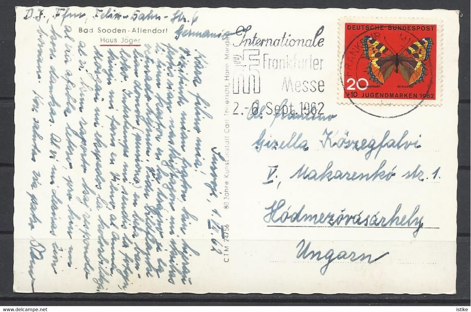 Germany, "Bad Sooden-Allendorf, Haus Jager", Good Stamp,1962. - Bad Sooden-Allendorf