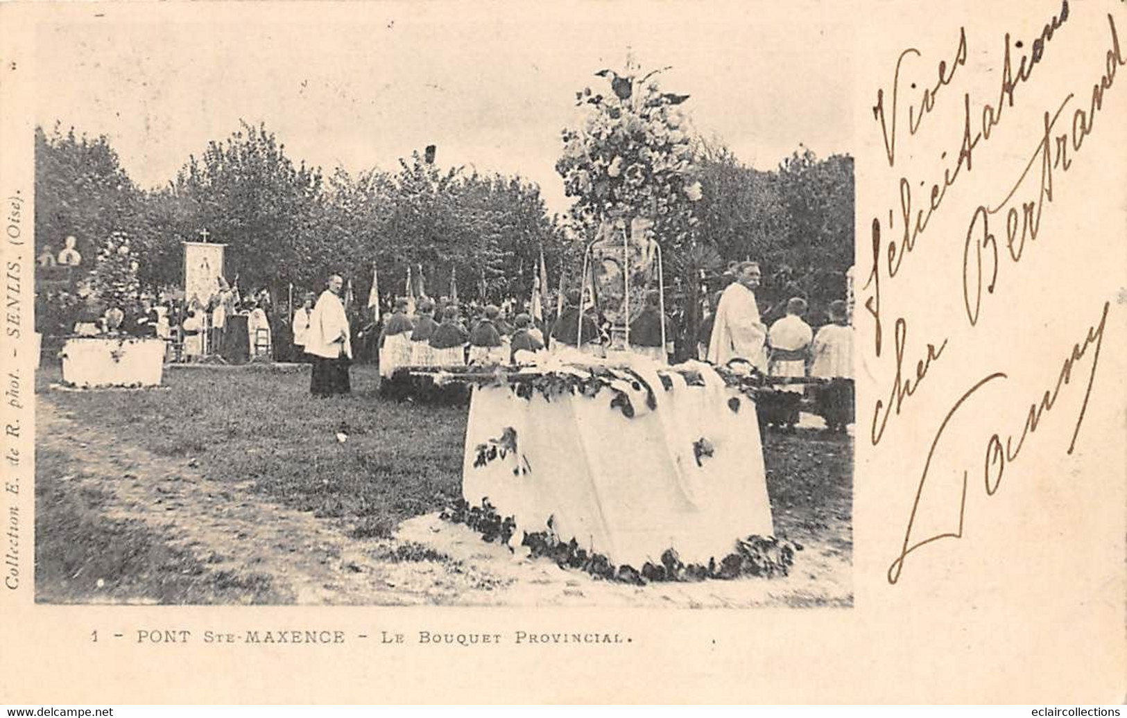 Pont Sainte Maxence       60        Cérémonie Religieuse. Le Bouquet Provincial         (voir Scan) - Pont Sainte Maxence