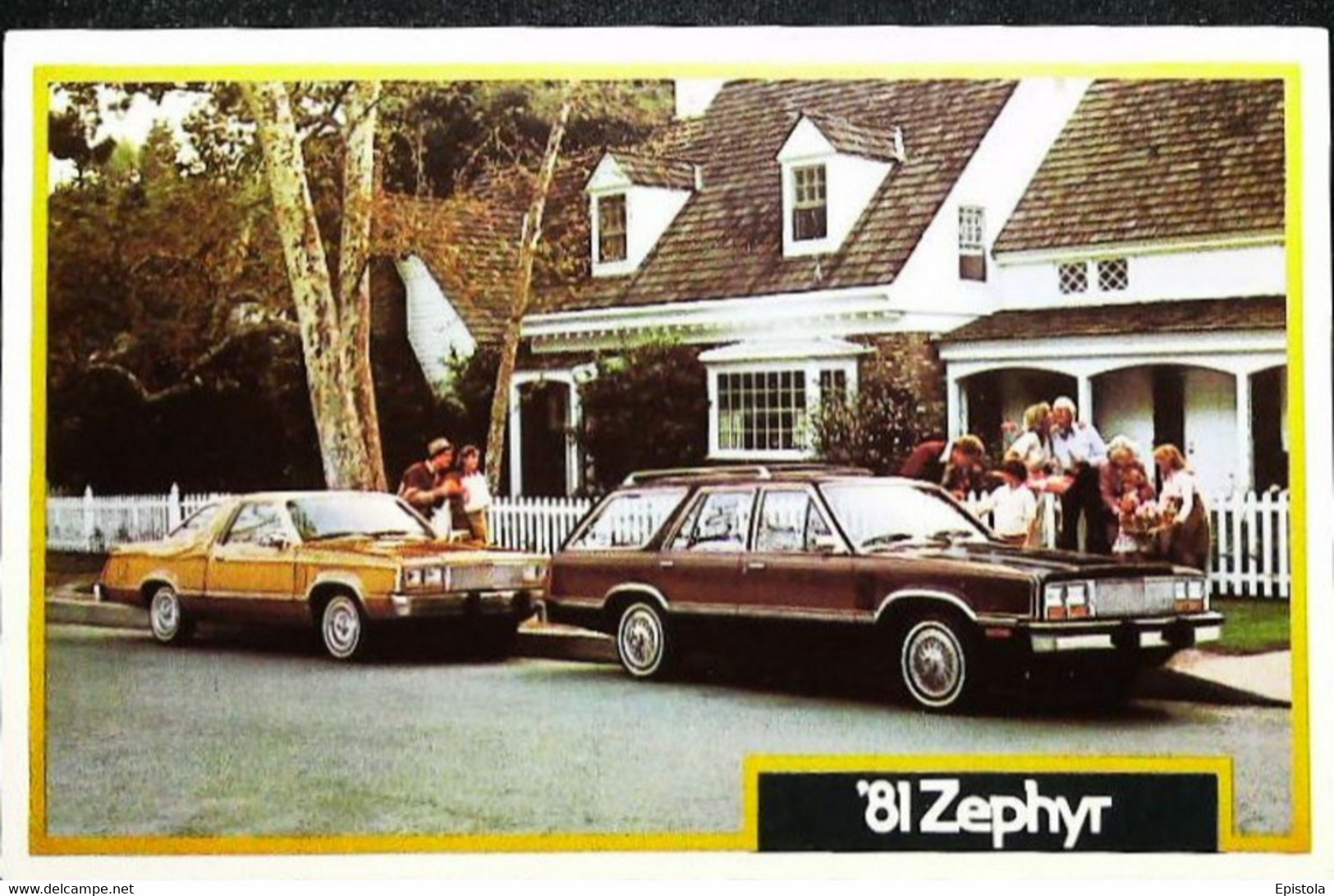 ► MERCURY Zephyr  1981 - Bob SIGHT  Garage   Overland Park, Kansas  - Automobile Publicity  (Litho.U.S.A) - Roadside - American Roadside