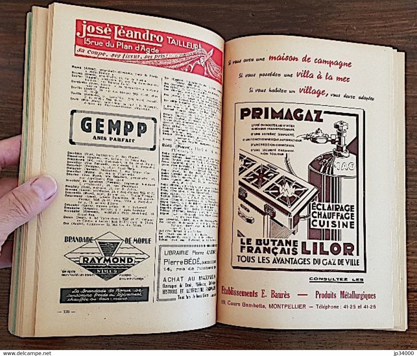 MONTPELLIER ADRESSES 1934 (9 Eme édition) Languedoc, Occitanie, Montpellier)TBE - Languedoc-Roussillon