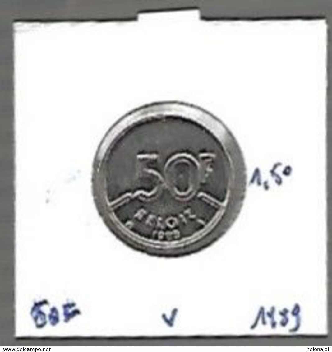 50 Fr N Baudouin 1989 - 50 Francs