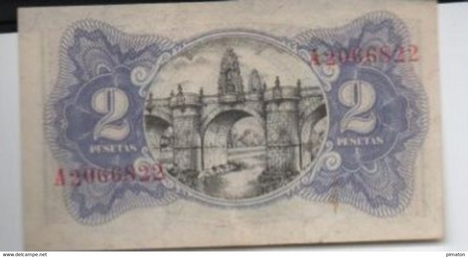 Billet De 2 PESETAS - 1-2 Pesetas