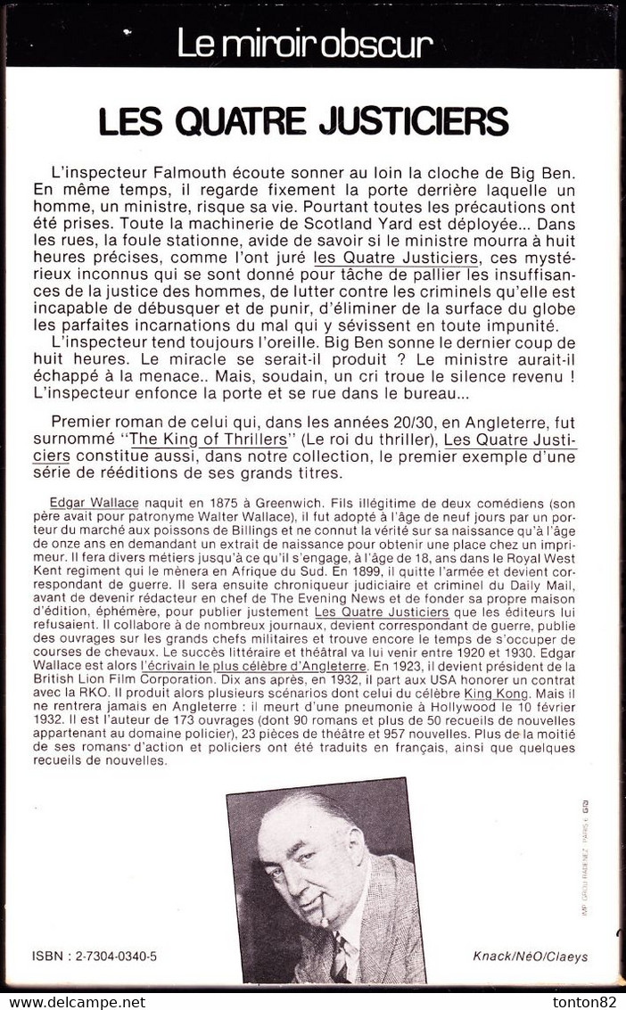 Edgar Wallace - Les Quatre Justiciers - NéO N° 111 - ( 1985 ) . - NEO Nouvelles Ed. Oswald