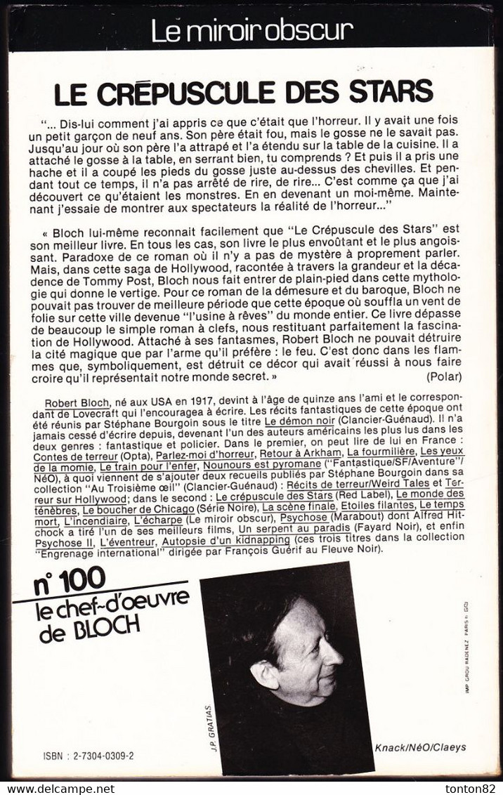 NéO  100 - Le Crépuscule Des Stars - Robert Bloch - ( 1985 ) . - NEO Nouvelles Ed. Oswald