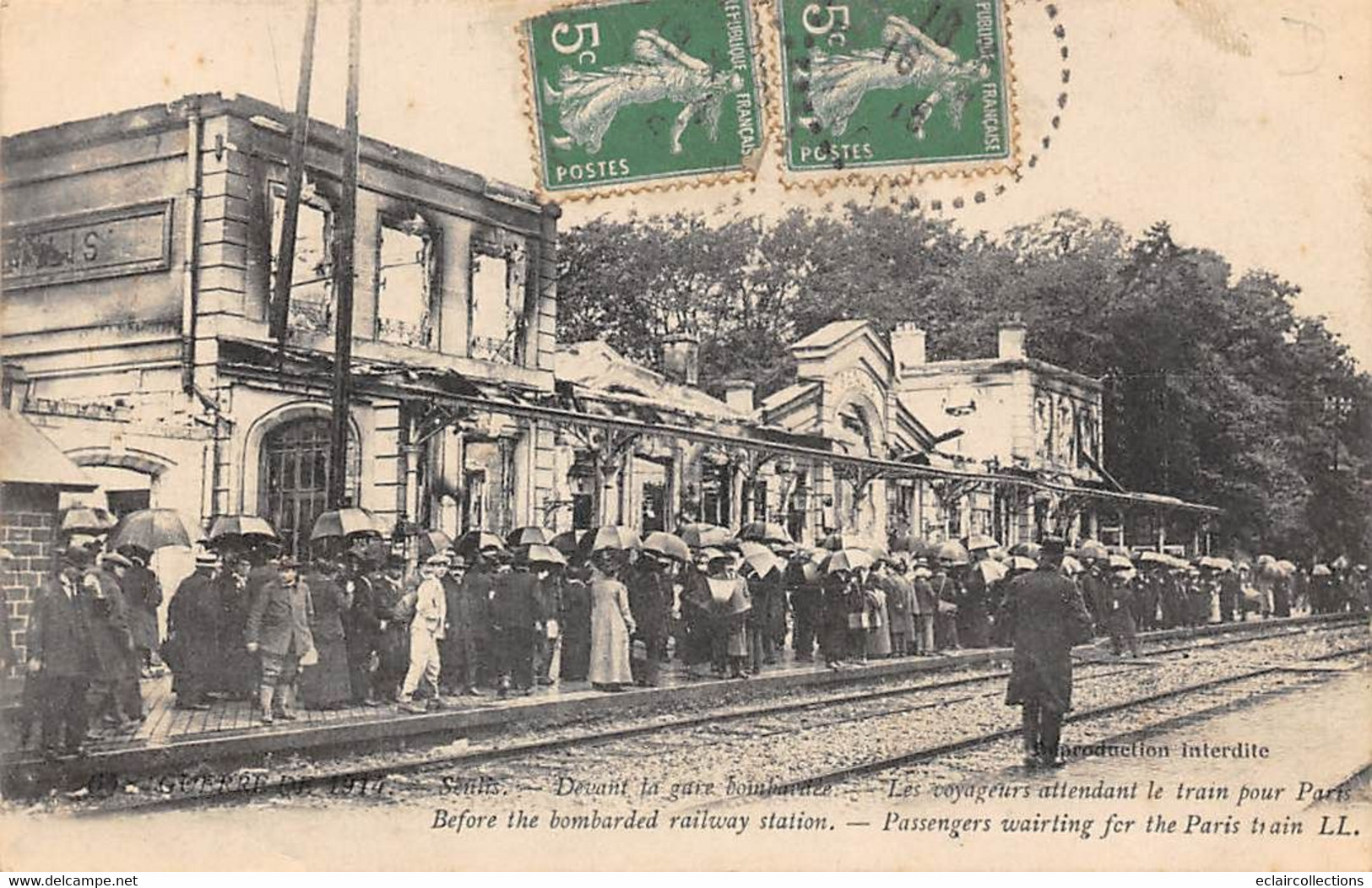 Senlis       60         La Gare. Voyageurs Attendant Le Train Pour Paris       (voir Scan) - Senlis