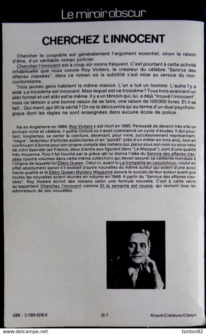 NéO 74 - Cherchez L'innocent - Roy Vickers - ( 1983 ) . - NEO Nouvelles Ed. Oswald