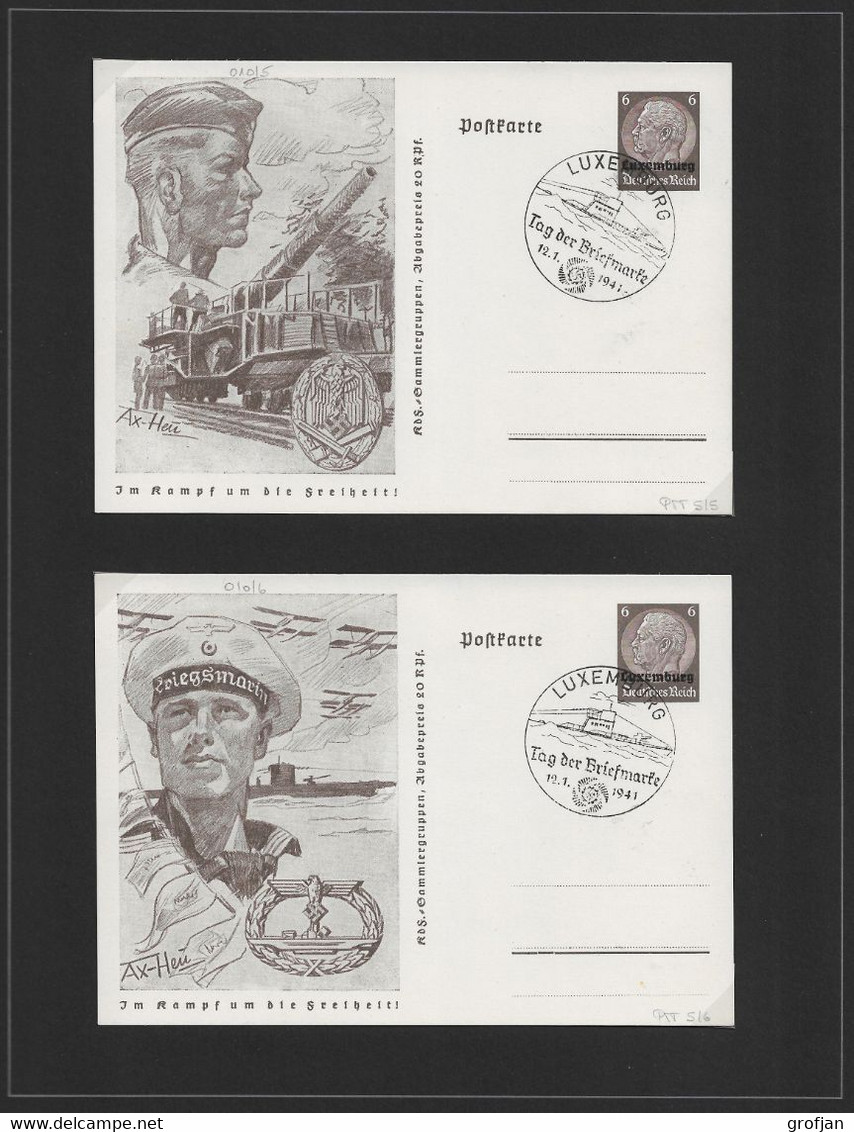 Cartes Postales Occupation ( Besatzung ) WWII - No. 10 - Série Complète De 8 Cartes - Besetzungen