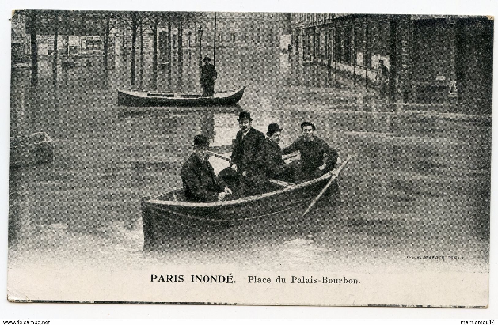 Cpa. PARIS INONDE. Place Du Palais-Bourbon  /388 - Sonstige & Ohne Zuordnung