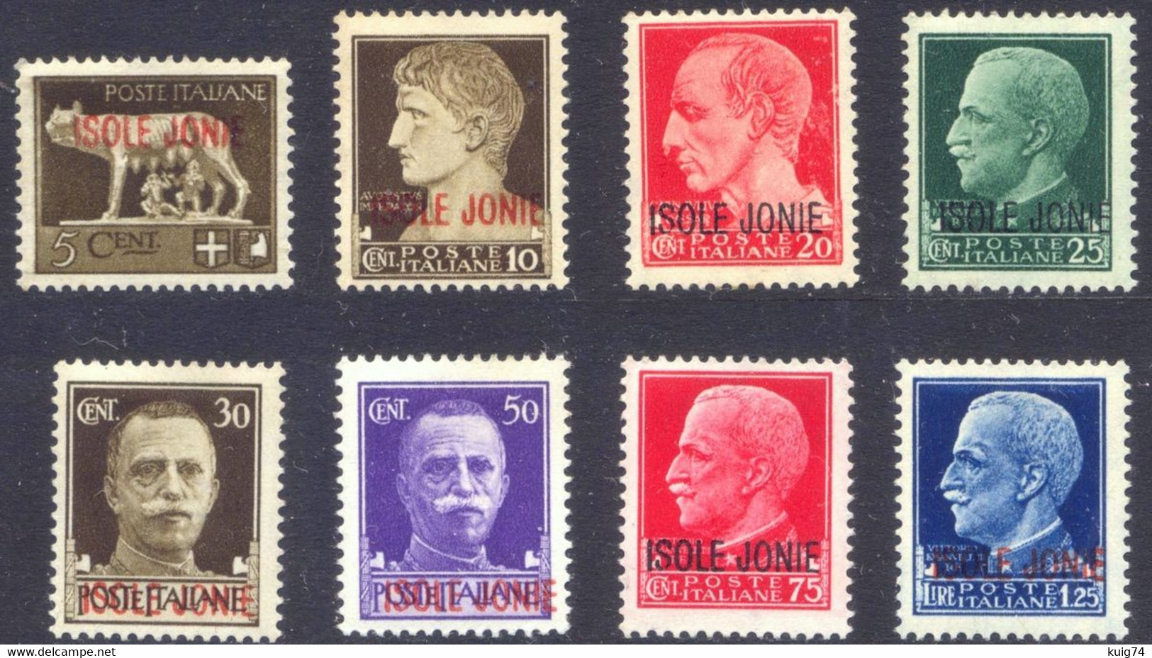 1941-M ISOLE JONIE N.1/8 NUOVI */** LINGUELLATI E GOMMA INTEGRA - MNH/MH SET COMPLETE - Islas Jónicas