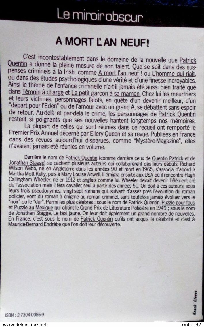 NéO 20 - A Mort L'an Neuf - Patrick Quentin - ( 1981 ) . - NEO Nouvelles Ed. Oswald