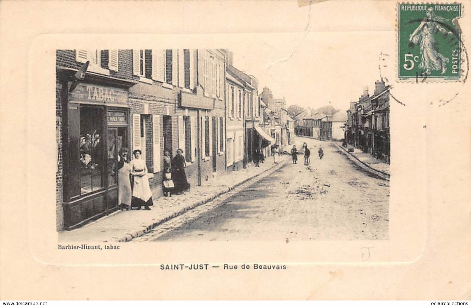 Saint Just En Chaussée        60       Rue De Beauvais   - 5 -   Pliure     (voir Scan) - Saint Just En Chaussee