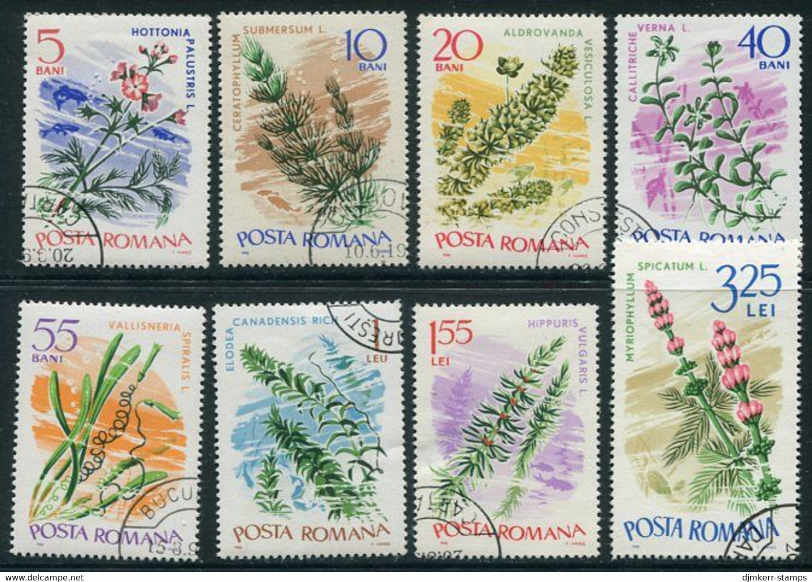 ROMANIA 1966 Aquatic Plants Used.  Michel 2525-32 - Gebraucht