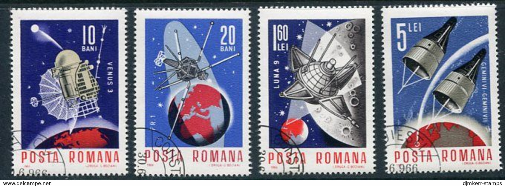 ROMANIA 1966 Space Projects Used.  Michel 2509-12 - Used Stamps