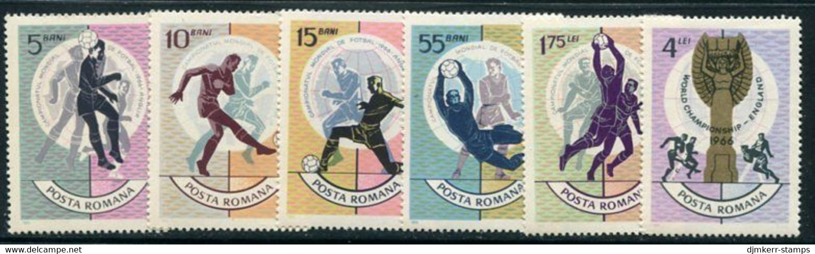 ROMANIA 1966 Football World Cup MNH / **.  Michel 2493-98 - Neufs