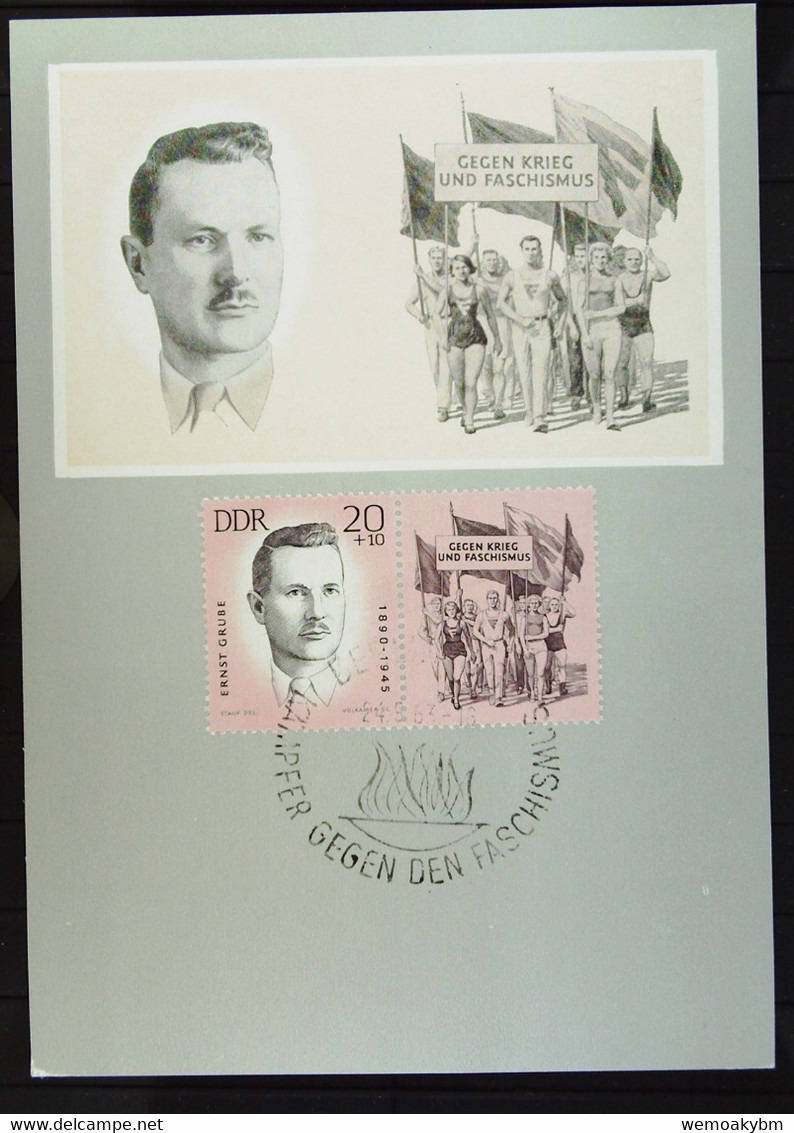 DDR: 5 FDC-Ersttagsblätter Vom 24.9.63 So-St. BERLIN W 8 KÄMPFER GEGEN DEN FASCHISMUS Knr: 983-987 Mit ZwFelder - 1st Day – FDC (sheets)