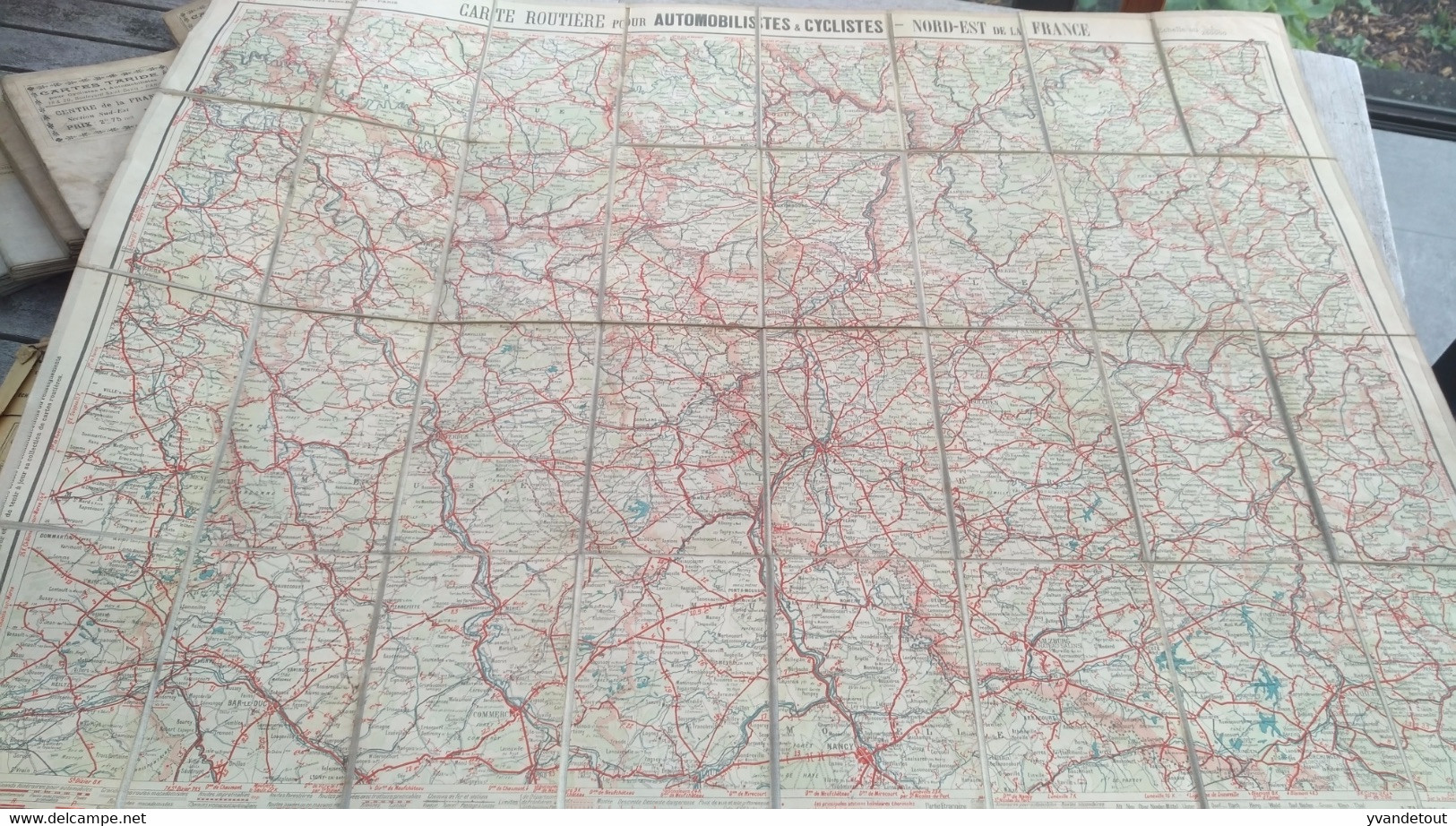 Carte Taride Sur Toile. Toilée. France. Frontière Nord-Est N°2 - Cartes Routières