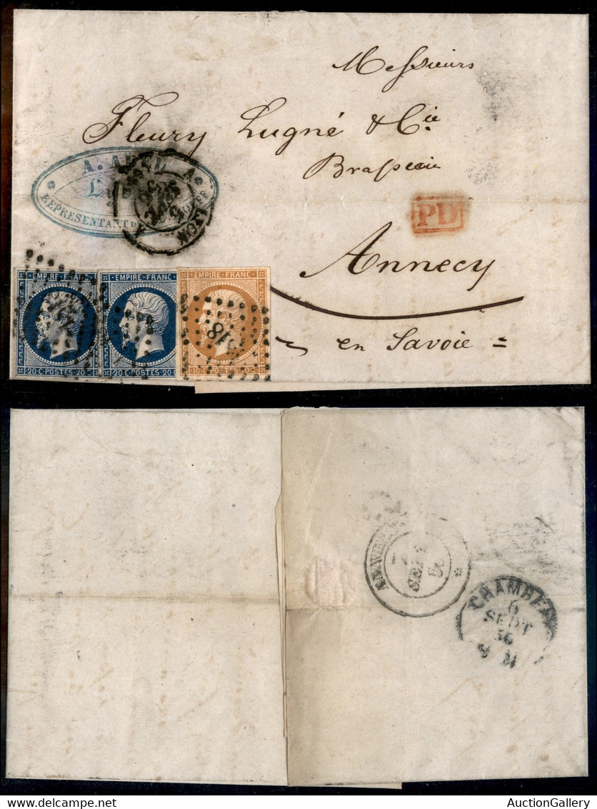 EUROPA - FRANCIA - Due 20 Cent (13) + 10 Cent (12) Su Lettera Da Lyone A Annecy Del 5.9.56 - Otros & Sin Clasificación