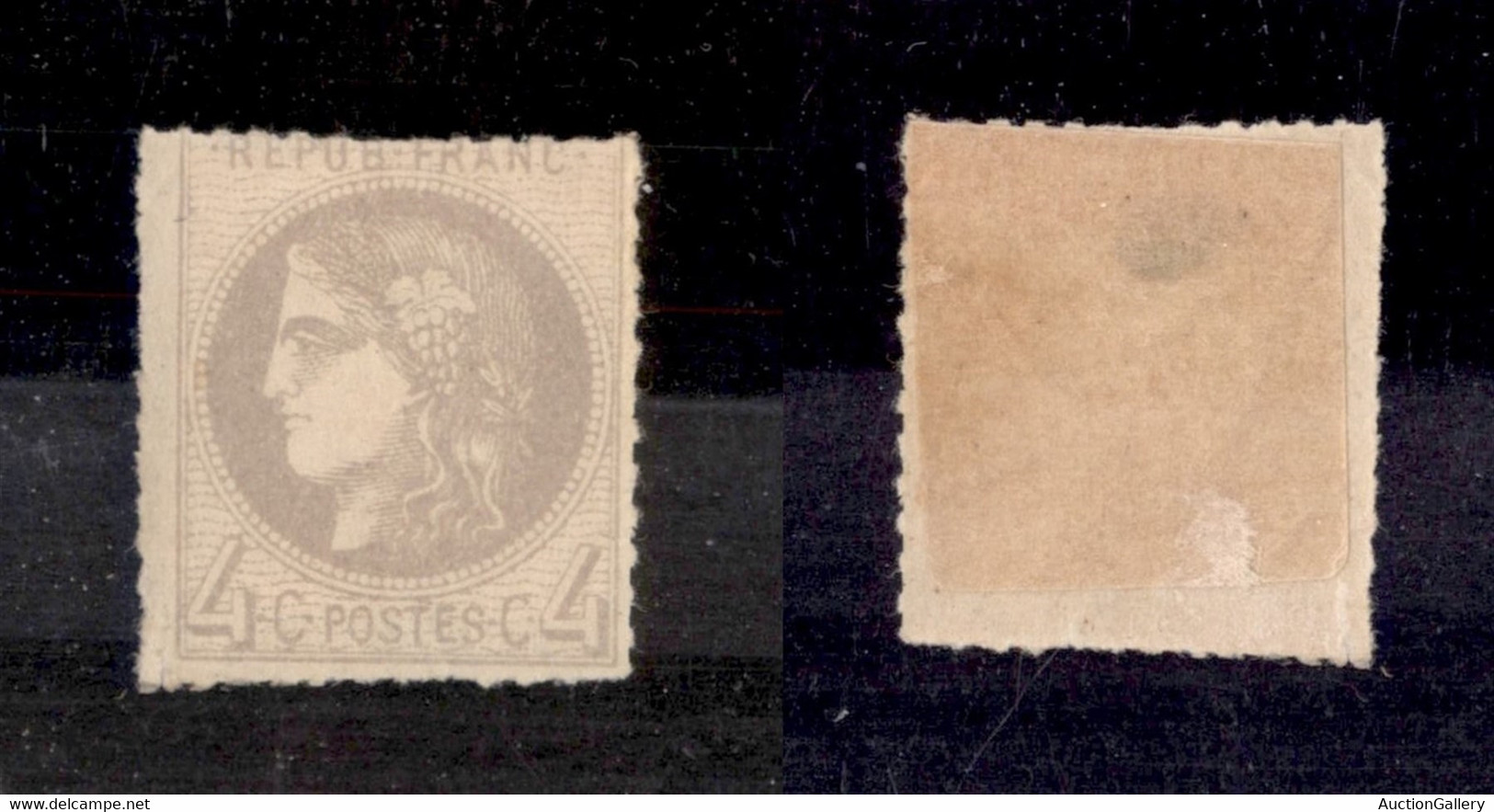 EUROPA - FRANCIA - 1870 - 4 Cent (Yvert 41Bb) Con Perforazioni A Trattini - Gomma Originale - Autres & Non Classés