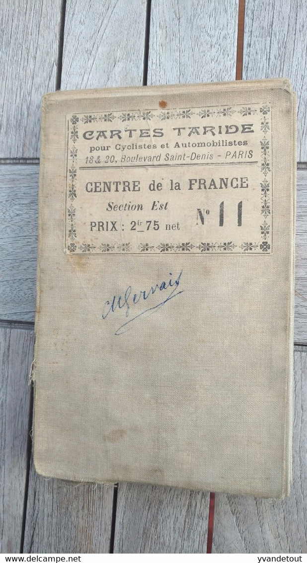 Carte Taride Sur Toile. Toilée. France. Centre De La France N°11. Section Est - Strassenkarten