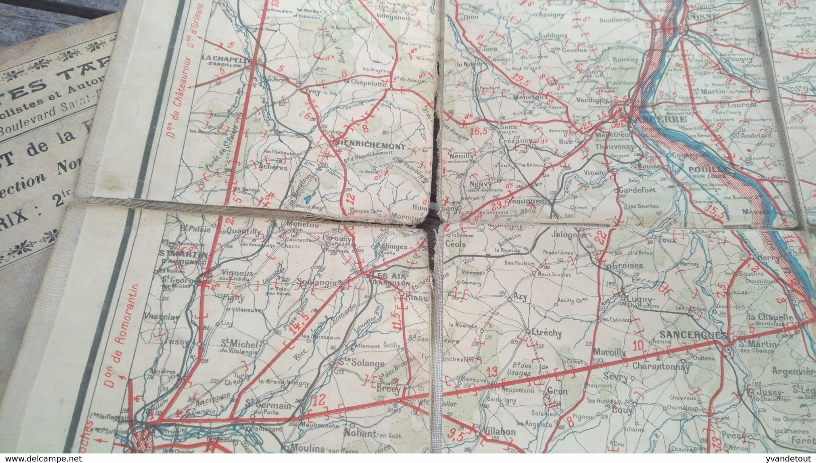 Carte Taride Sur Toile. Toilée. France. Centre De La France N°11. Section Est - Roadmaps