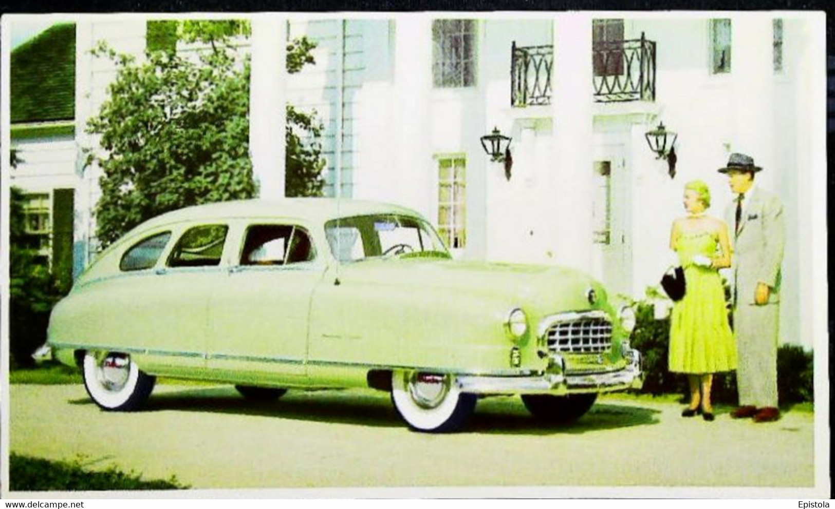 ► NASH Airflite Ambassador 1950 -  Garage Automobile Publicity  (Litho. U.S.A.) - Roadside - American Roadside