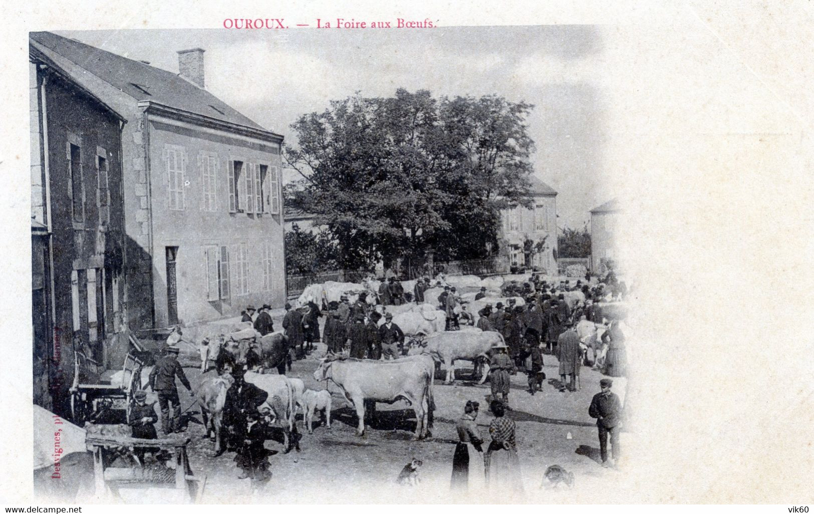 58   OUROUX LA FOIRE AUX BOEUFS  (ETAT D'USAGE) - Sonstige & Ohne Zuordnung