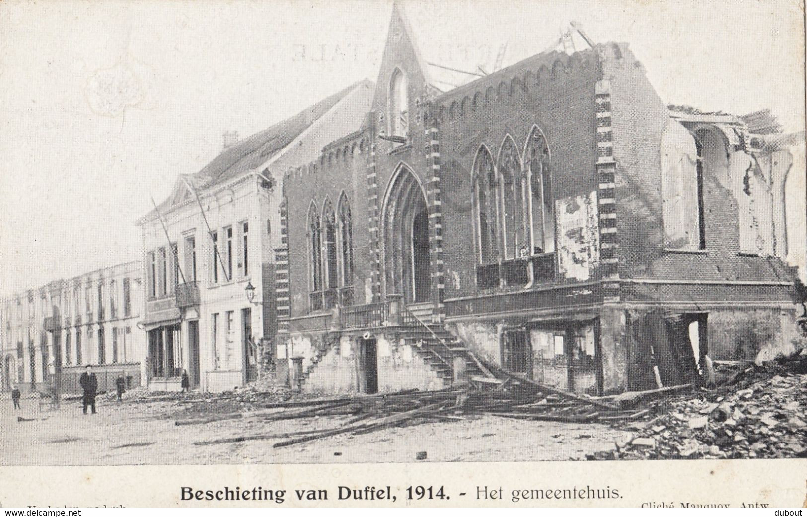 Postkaart-Carte Postale - DUFFEL - Beschieting Van Duffel 1914 Gemeentehuis  (C101) - Duffel