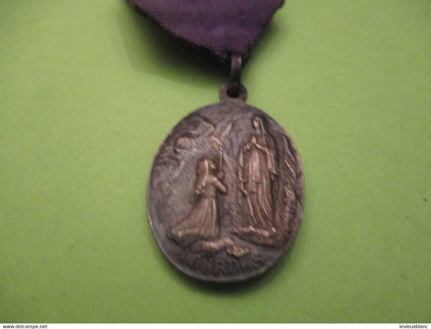Médailles religieuses ancienne/Pèlerinage ND de Bonsecours et Vierge de Lourdes/Diocése de ROUEN/ fin XIXéme   CAN845