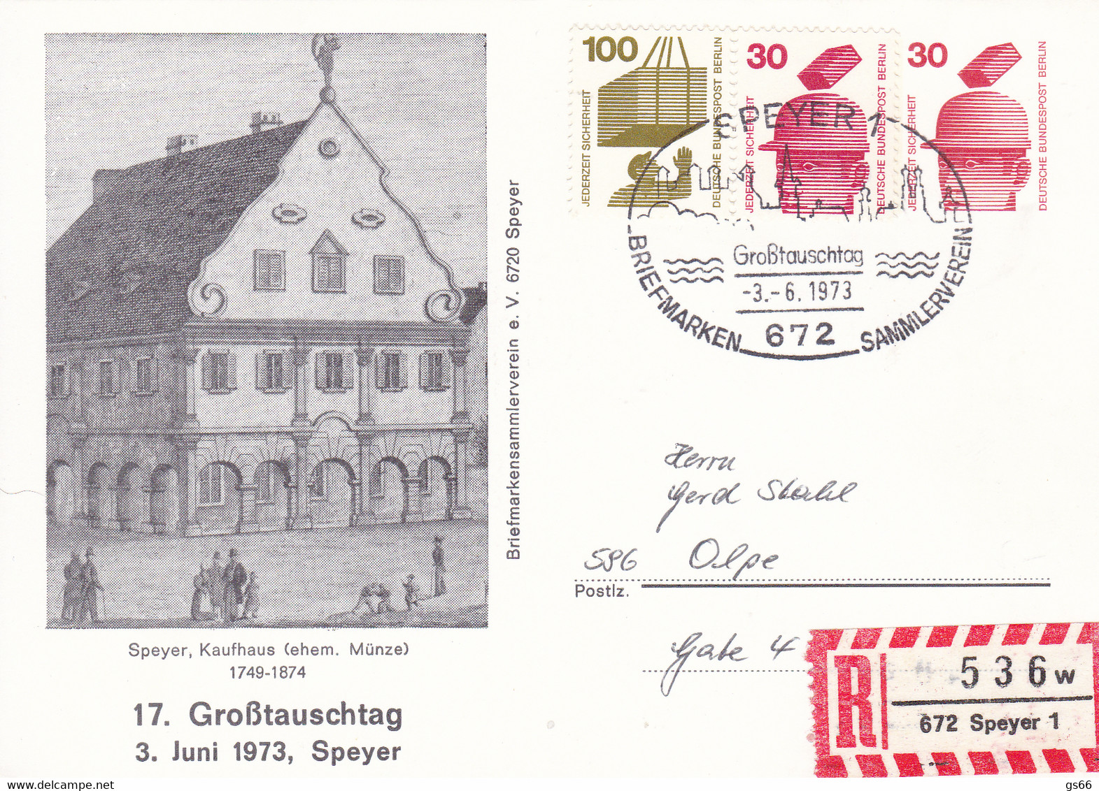 Berlin, PP 064 D2/003a, Speyer, Kaufhaus (ehem. Münze) - Cartes Postales Privées - Oblitérées