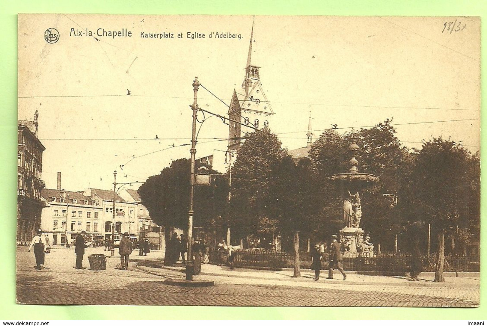 Kaart (AIX-LE-CHAPELLE ) Met Stempel POSTES MILITAIRES BELGIQUE 1A Op 13/8/25 (K2914) - Legerstempels